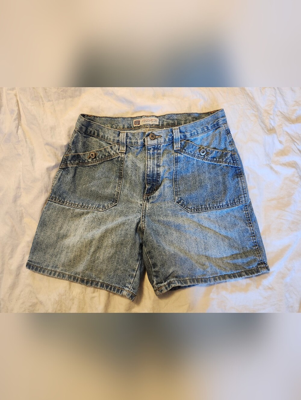 Faded Glory Light Blue High-Rise Denim Shorts